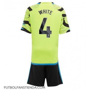 Arsenal Benjamin White #4 Segunda Equipación Niños 2023-24 Manga Corta (+ Pantalones cortos)